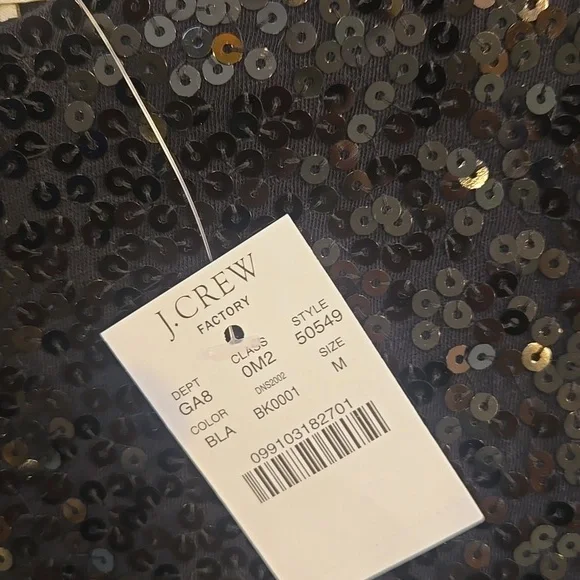 J. Crew Black Sequin Festive Tank Top - Picture 2 of 6